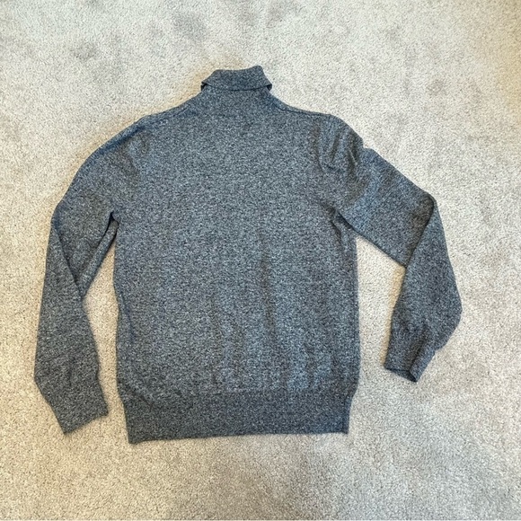 TOPMAN gray knit long sleeve turtleneck sweater Sz M - Picture 2 of 8